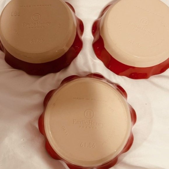 EMILE HENRY PIE BAKE DISH SET OF 3 - Picture 3 of 3